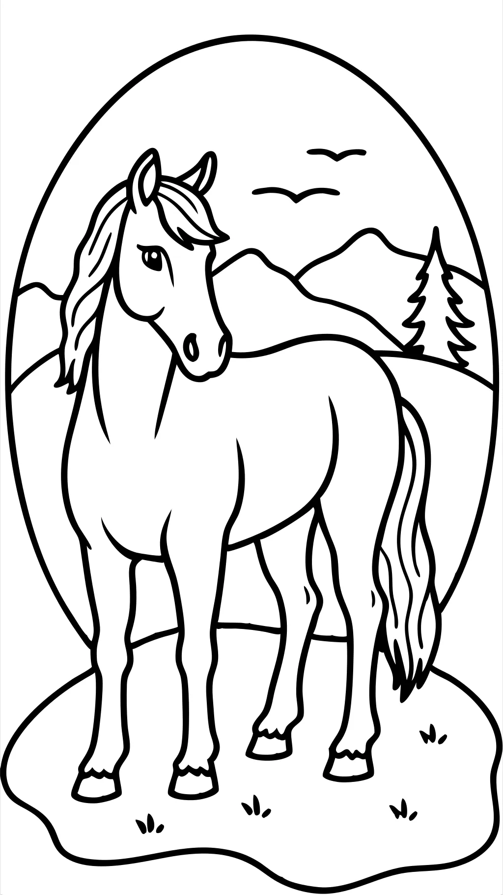 coloring page horse